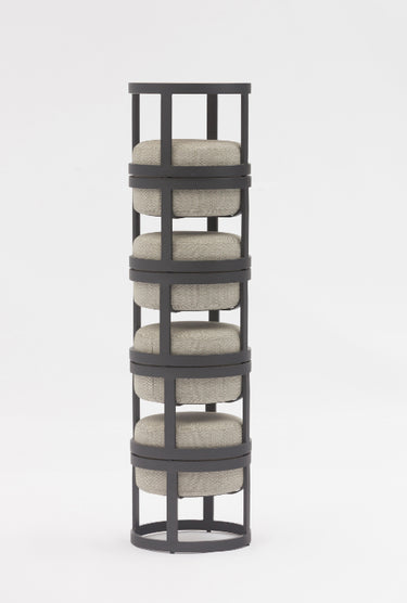 TOTEM SET OF 5 STOOL ALUMINUM FRAME