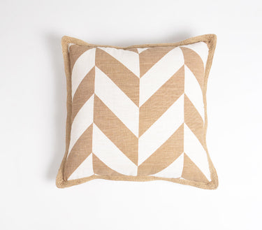Shift Chevron Khaki Cushion Cover-Chateaux ME