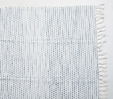 Blue Dots Cotton Throw-Chateaux ME