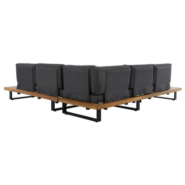 LYN TEAK CORNER SOFA SET W/COFFEE TABLE