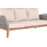 COCO TEAK SOFA SET W/ROPE GREY (2 SINGLE SOFAS + 1 LOVE SEAT + 1 THREE SEATER + 1 COFFEE TABLE)-Chateaux ME