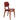 LONDON ARMLESS ALMOND CHAIR WITH WINE UPHOLSTERY