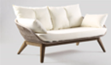 WYLDE TEAK SOFA SET WITH ROPE (2 SINGLE SOFAS & 1 TWO SEATER)