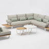 DECK SLIM MODULAR LOUNGE TEAK WHITE FRAME