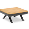 ORLANDO LOUNGE OTTOMAN CHARCOAL FRAME + TEAK TOP