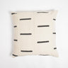 Block Printed Broken lines Monochrome Cushion Cover-Chateaux ME