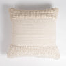 Handwoven Textured Cotton & Wool Cushion Cover-Chateaux ME