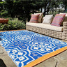 BLUE FARMHOUSE OUTDOOR RUG 6' x 9'-Chateaux ME