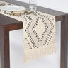 Handwoven Lines of Diamond Cotton Table Runner-Chateaux ME