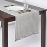 Grey Striped Cotton Runner-Chateaux ME