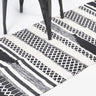 Handwoven cotton monochrome paneled rug 58' X 27'-Chateaux ME