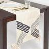 Threaded Cross Cotton Tasseled Table Runner-Chateaux ME
