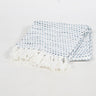 Blue Dots Cotton Throw-Chateaux ME