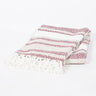 Handwoven Cotton Geometric-Striped Throw with Tassels-Chateaux ME