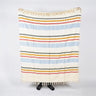 Handwoven & Tufted Cotton Striped Multicolor Throw-Chateaux ME