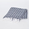 Handwoven Cotton Textured Checked Tasseled Throw-Chateaux ME