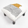 Baby Sea Otter Embroidered & Upholstered Stool-Chateaux ME