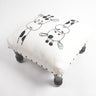 Embroidered & Upholstered Baby Giraffes Stool-Chateaux ME