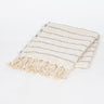 Handwoven Striped Cotton Throw with Tassels Q5-Chateaux ME