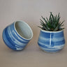 Ink Blue Ceramic Planters (set of 2)-Chateaux ME