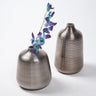Ribbed Lacquered Aluminium Flower Vases (set of 2)-Chateaux ME