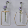 Geometric Glass & Metal Test tube Planter Vases (Set of 2)-Chateaux ME
